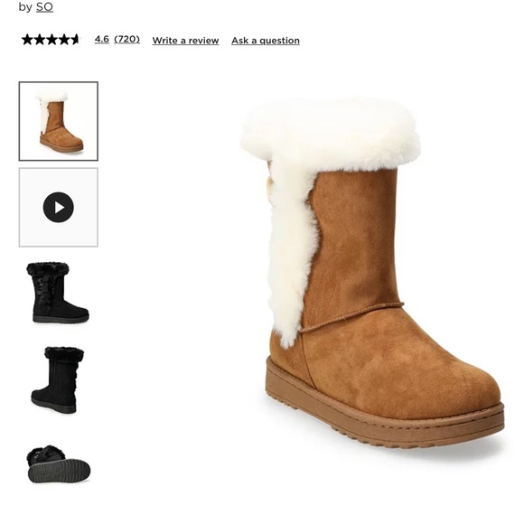 🧡 Host Pick 🧡 SO Button Faux Fur  ( UGG Like boot )-worn once - Picture 6 of 7